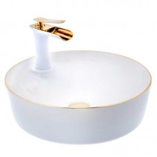 PIERRO GOLD BEYAZ ÇİZGİ ÇANAK LAVABO